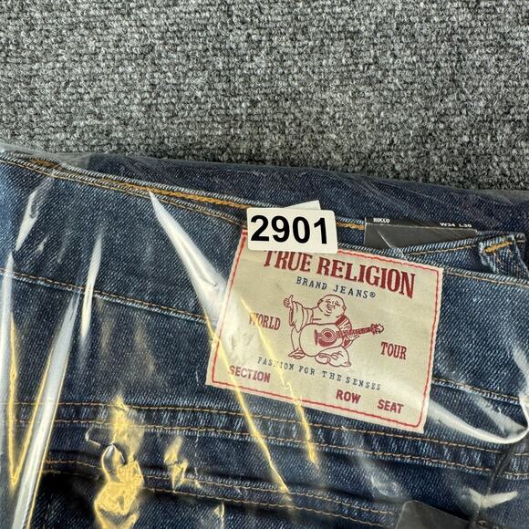 True Religion Jeans Rocco SN Flap Relaxed Skinny 34 x 30 Dark Shivering NWT $159 - Picture 12 of 12